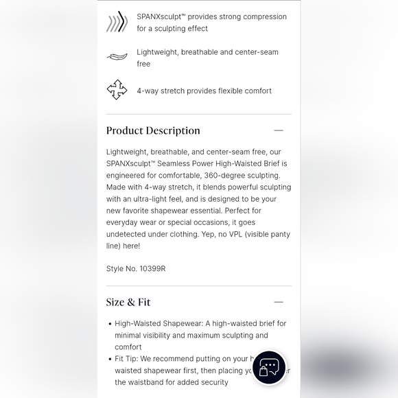 NWOT Spanx High Waisted Seamless Power Brief - Picture 5 of 8